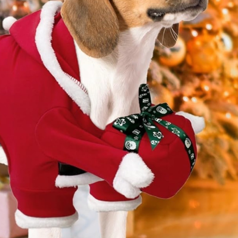 Santa Dog Costume/ hoodie - Picture 3 of 5